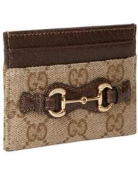 Gucci - Card Case With Horsebit - Lyst