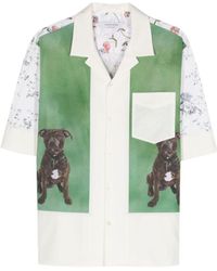 Marine Serre - Graphic Print Short-Sleeve Shirt - Lyst