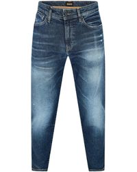 BOSS - Washed Tapered Jeans - Lyst