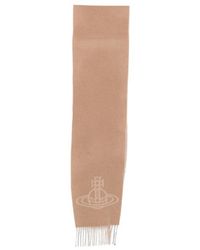 Vivienne Westwood - Orb Logo Fringed Scarf - Lyst