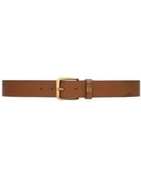Gucci - G Logo Plaque Buckle Belt - Lyst