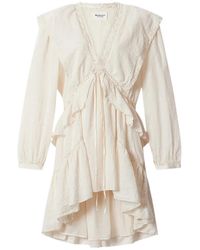 Isabel Marant - Étoile Damya V-Neck Lace Ruffled Mini Dress - Lyst