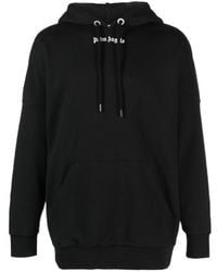 Palm Angels - Logo Printed Drawstring Hoodie - Lyst