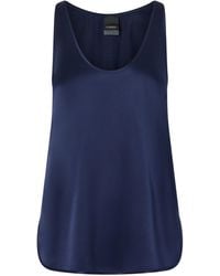 Pinko - Crewneck Satin Tank Top - Lyst