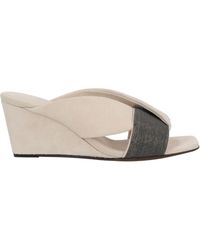 Brunello Cucinelli - Solid Color Sandals - Lyst