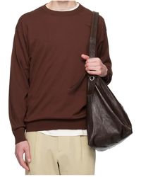 AURALEE - Round Neck Long-Sleeved Sweatshirt - Lyst