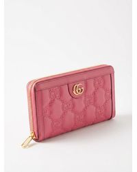 Gucci - Gg Matelassé Zip-Around Wallet - Lyst