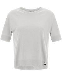 Herno - Short-Sleeved Crewneck Knitted Jumper - Lyst