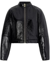 Alaïa - Cropped Shearling Bomber Jacket - Lyst