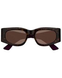 Gucci - Eyewear Rectangular Frame Sunglasses - Lyst