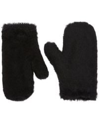 Max Mara - Alpaca And Wool Teddy Fabric Mittens - Lyst