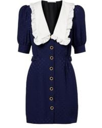 Alessandra Rich - Belted Silk Jacquard Minidress - Lyst