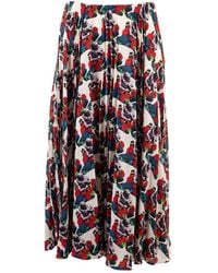 Valentino - X Undercover Lovers Print Pleated Skirt - Lyst