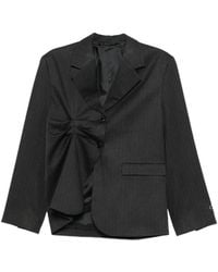 AVAVAV - Pinstripe-Pattern Gathered-Detail Blazer - Lyst