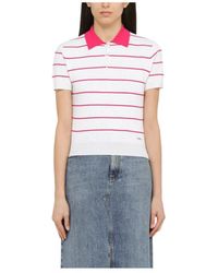 DSquared² - Striped Knit Polo Shirt - Lyst