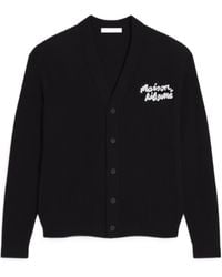 Maison Kitsuné - Maison Kitsuné Handwriting Comfort Ribbed Cardigan - Lyst