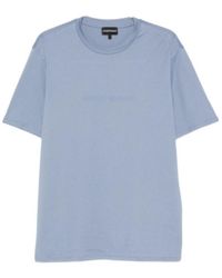 Emporio Armani - Logo-Print Crew-Neck T-Shirt - Lyst