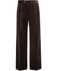 Lardini - Wide-Leg Velvet Pants - Lyst