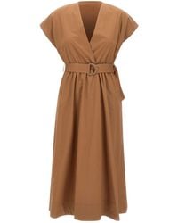 Kaos - Belted V-Neck Midi Dress - Lyst
