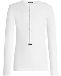 Dolce & Gabbana - Logo Patch Serafino T-Shirt - Lyst
