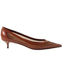 Jimmy Choo - Amelia 30 Mesh-Trimmed Leather Pumps - Lyst