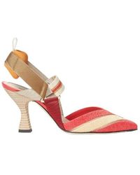 Fendi - Colibrì Chevron Slingback Pumps - Lyst