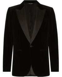 Dolce & Gabbana - Velvet Single-Breasted Tuxedo Jacket - Lyst