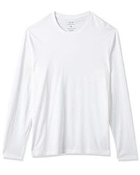 ARMANI EXCHANGE - Round Collar And Long-Sleeved T-Shirt - Lyst