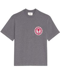 Ami Paris - Logo-Patch Oversized T-Shirt - Lyst
