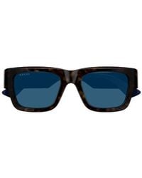 Gucci - Eyewear Rectangular Frame Sunglasses - Lyst