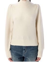 Isabel Marant - Turtleneck Puff-Shoulder Jumper - Lyst