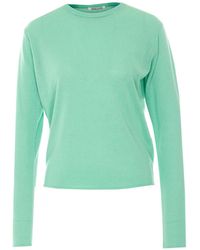 AURALEE - Cashmere Blend Crew Neck Knit Sweater - Lyst