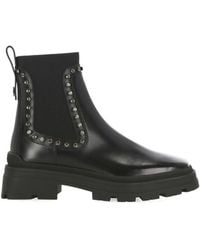 Jimmy Choo - Veronique Crystal-Embellished Leather Boots - Lyst