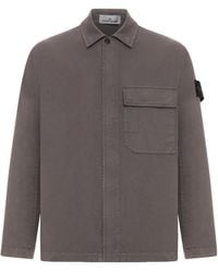 Stone Island - Compass Badge Overshirt - Lyst