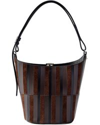 Proenza Schouler - Mini Bucket Intarsia Leather And Suede Bag - Lyst