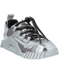 Dolce & Gabbana - Metal Leather Low-Top Casual Shoes - Lyst
