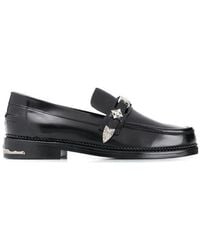 Toga Virilis - Studded-Strap Leather Loafers - Lyst