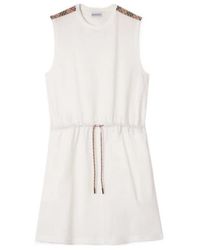 Burberry - Cotton Jersey Sleeveless Mini Dress - Lyst