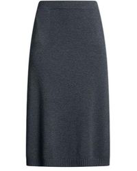 Brunello Cucinelli - Thin Knit Long Pencil Skirt - Lyst