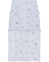 Jonathan Simkhai - Embellished Organza Midi Skirt - Lyst