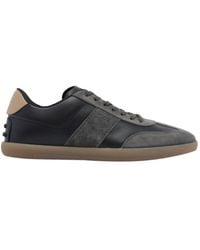 Tod's - Suede-Panelled Sneakers - Lyst