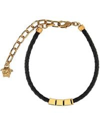 Versace - Greca Braided Bracelet - Lyst