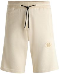 BOSS - Cotton-Blend Drawstring Shorts - Lyst