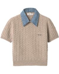 Miu Miu - Wool And Cashmere Knit Sweater - Lyst