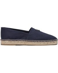 Prada - Logo-Tag Canvas Espadrilles - Lyst