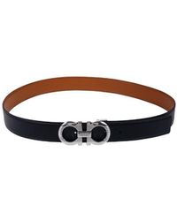 Ferragamo - Ferragamo Gancini Buckle Reversible Belt - Lyst