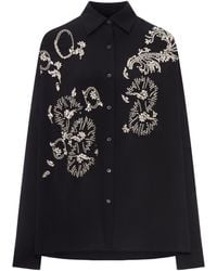 Dries Van Noten - Oversized Shirt With Jewel Embroidery - Lyst