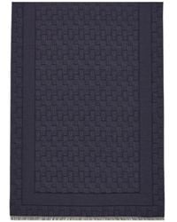 Ferragamo - Ferragamo Monogram Jacquard Frayed Scarf - Lyst