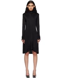 Helmut Lang - Cowl-Neck Long Sleeved Dress - Lyst