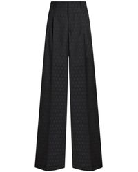 Etro - Pattern-Jacquard Wide-Leg Trousers - Lyst